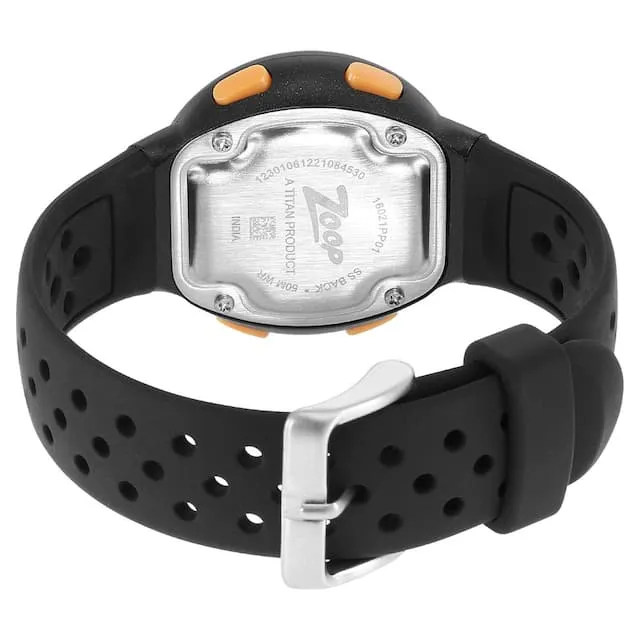 Zoop Digital Black Dial Silicone Strap