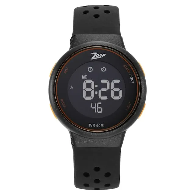 Zoop Digital Black Dial Silicone Strap