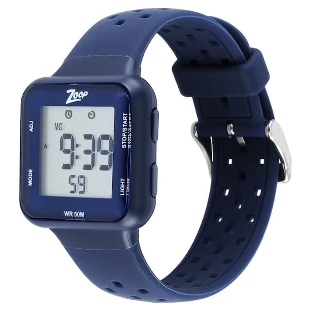 Zoop Digital Grey Dial Silicone Strap