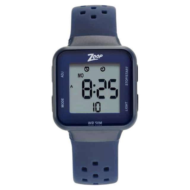 Zoop Digital Grey Dial Silicone Strap